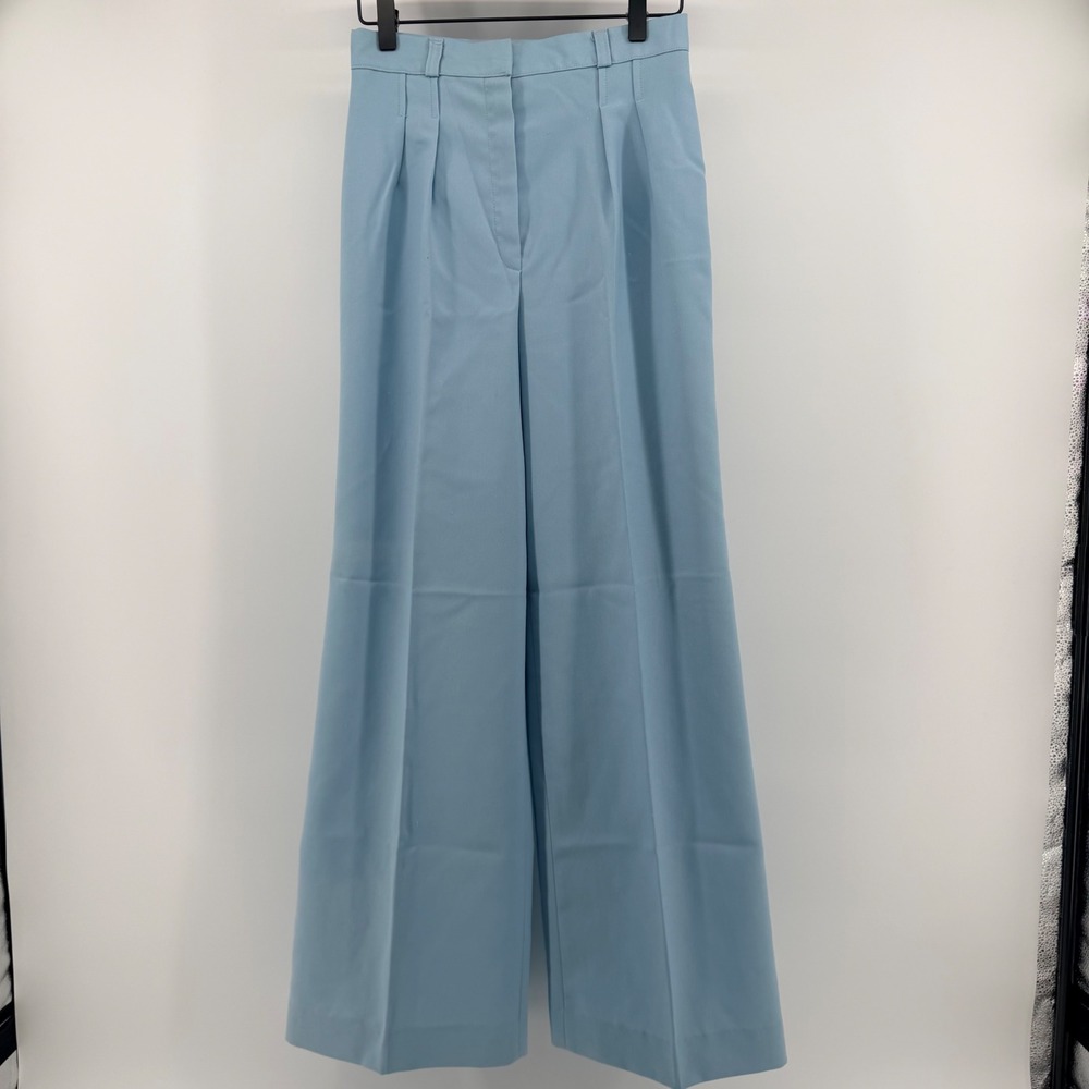 Vintage Bobbie Brooks High Waisted Wide Leg Trousers Light Blue Pastel Pants 27